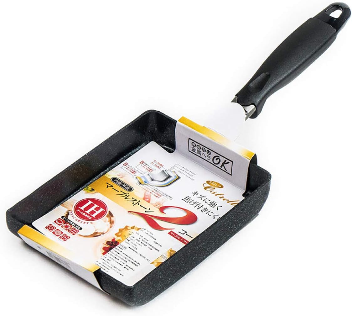 Tamagoyaki Japanese Omelette Pan/Egg Pan, Colour Collection/Hard Anodized Non-Stick Coating Carbon Steel Pan (PFOA Free) Rectangle Frying Pan Mini Frying Pan (Light Blue)