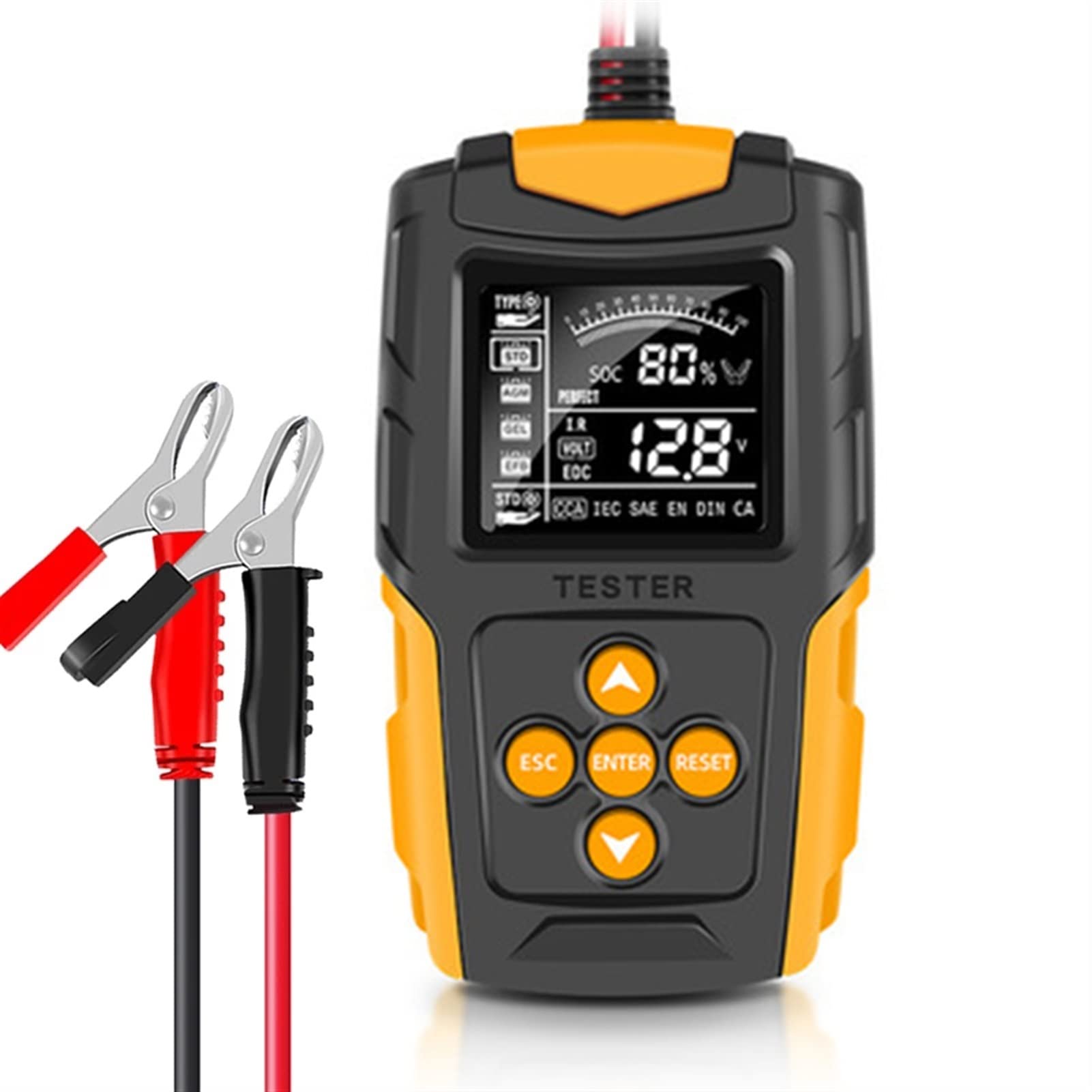 Tester per batterie TK-100. Tester della batteria for auto 1 2 V 24V. Analizzatore di misurazione della batteria della batteria della batteria della batteria della carica dello scanner di carica del v