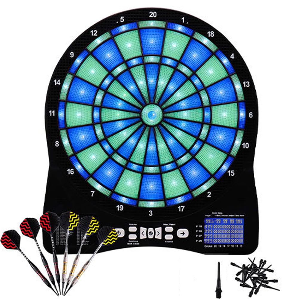 Amazon.co.jp: 電子ダーツボード、ダーツ6本付き発光ソフトチップ
