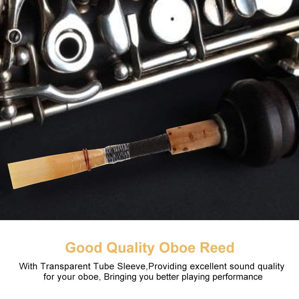 Bnineteenteam Ance per Oboe Ance Medio morbide di Alta qualità Ance per obo Sughero Reed Parti per Strumenti a fiato con Manicotto a Tubo Trasparente