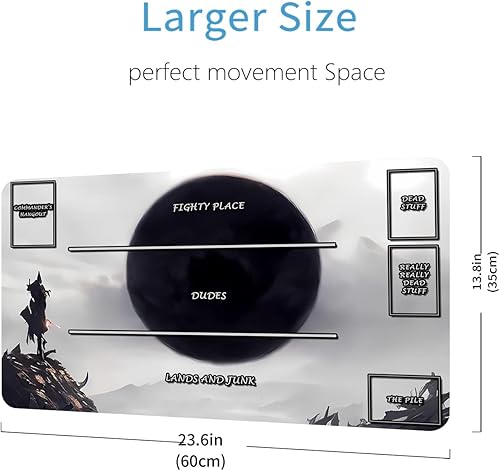 MTG - Tapete de juego TCG de 24 x 14 pulgadas, tapete de juego de cartas coleccionables MTG, tapetes de juego de mesa con zonas