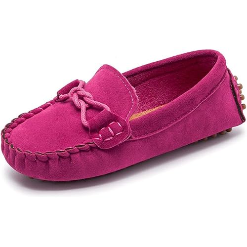 Toddler Boys Girls Loafers Shoes Casual Suede Leather Slip On Dress Wedding Shoes for Kids