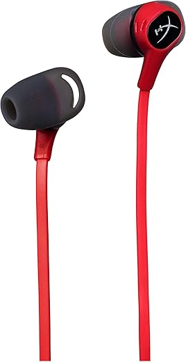 Hyperx Cloud Earbuds Wired in Ear Gaming Earphones with Mic for Nintendo Switch and Mobile Gaming (Red)