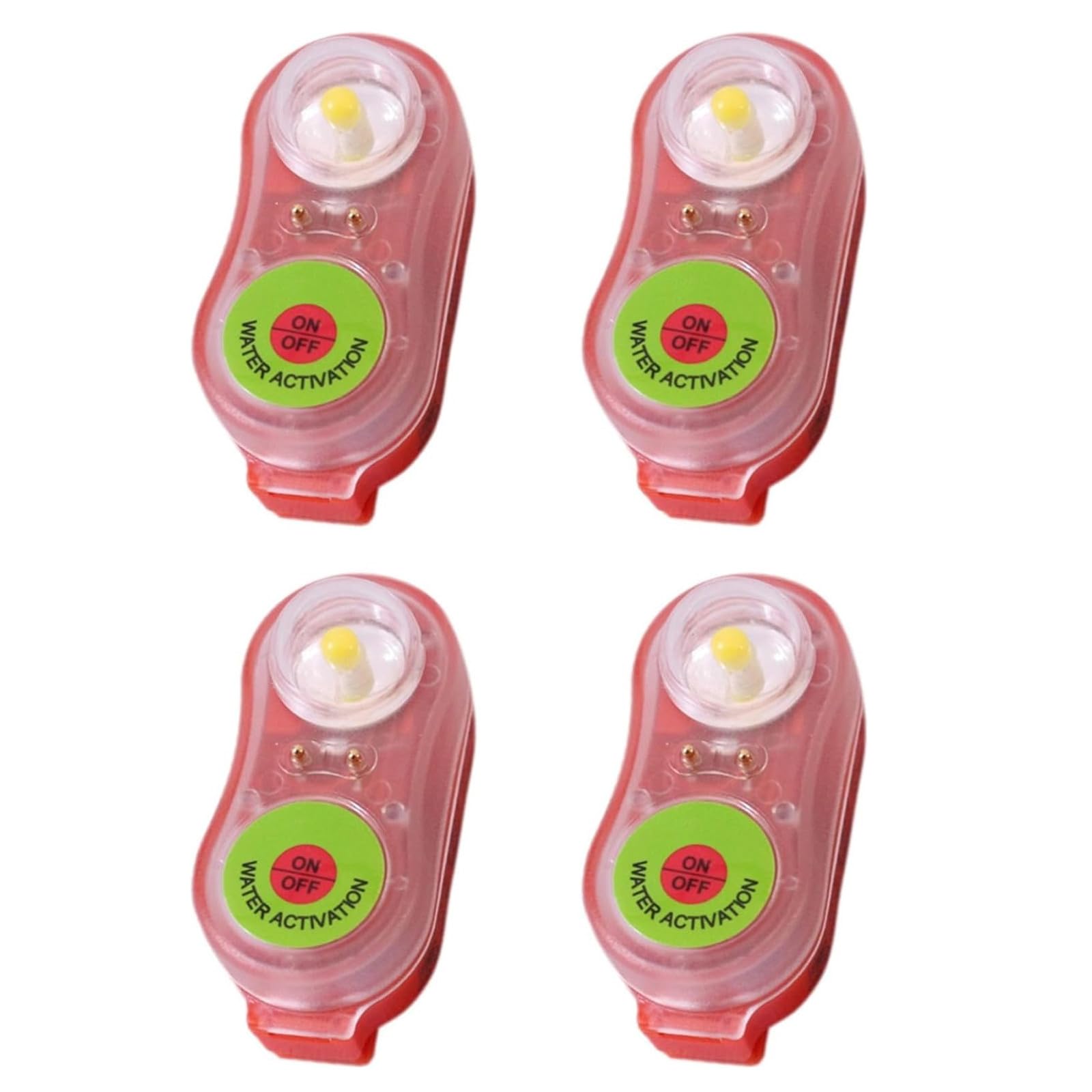 4 giubbotti di salvataggio, luci a LED, giubbotti di salvataggio lampeggianti per la sopravvivenza in acqua di emergenza