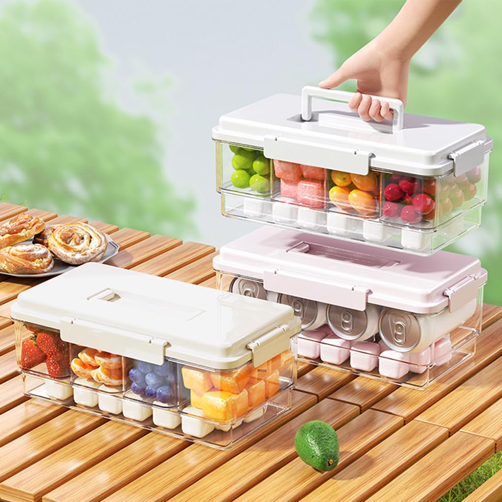 Contenitore per alimenti freschi con scomparti Dì addio,rosa | Contenitore per alimenti freschi in ABS per frutta fresco