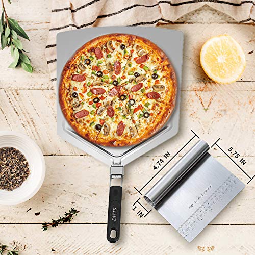 Large Pizza Peel 16 inch | DWTS Pizza Peel Extra Large Pizza Paddle Stainless Steel with Folding Handle for Indoor and Outdoor Pizza Oven.