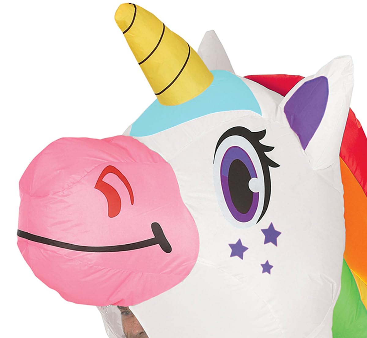 FIESTAS GUIRCA Disfraz de Unicornio Arcoíris Hinchable Adulto