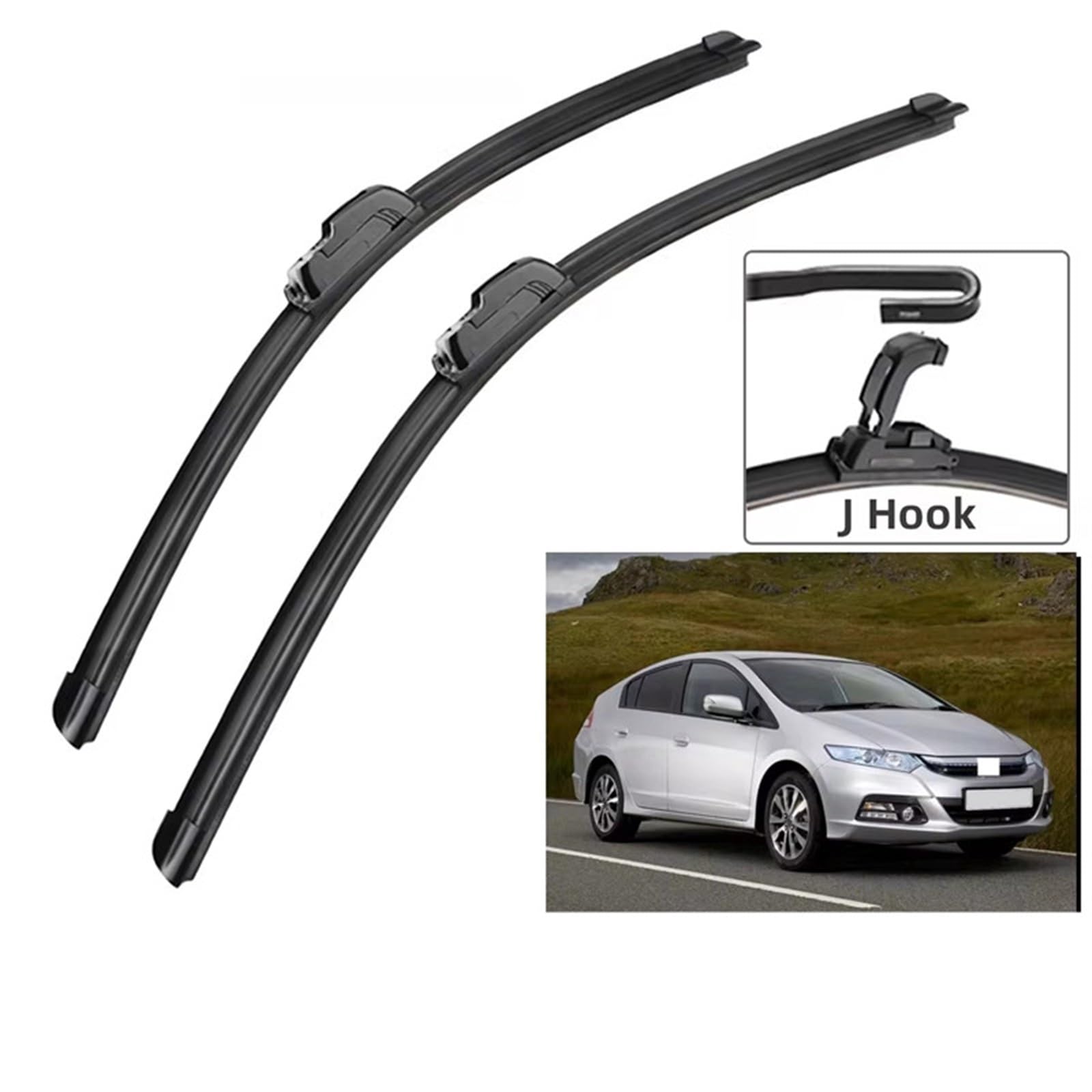 Spazzola Tergicristallo Compatibile con per Insight per MK1 1999 2000 2001 2002-2008 Accessori per Auto Spazzole Tergicristallo Anteriori Tergicristalli Ganci per Tipo U J 20" + 18"