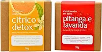 Kit Shampoo e Condicionador em Barra Senhor Saboeiro - Cabelos Oleosos Citrico e Pitanga