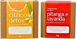 Kit Shampoo e Condicionador em Barra Senhor Saboeiro - Cabelos Oleosos Citrico e Pitanga