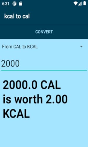 Converter Kcal to Cal