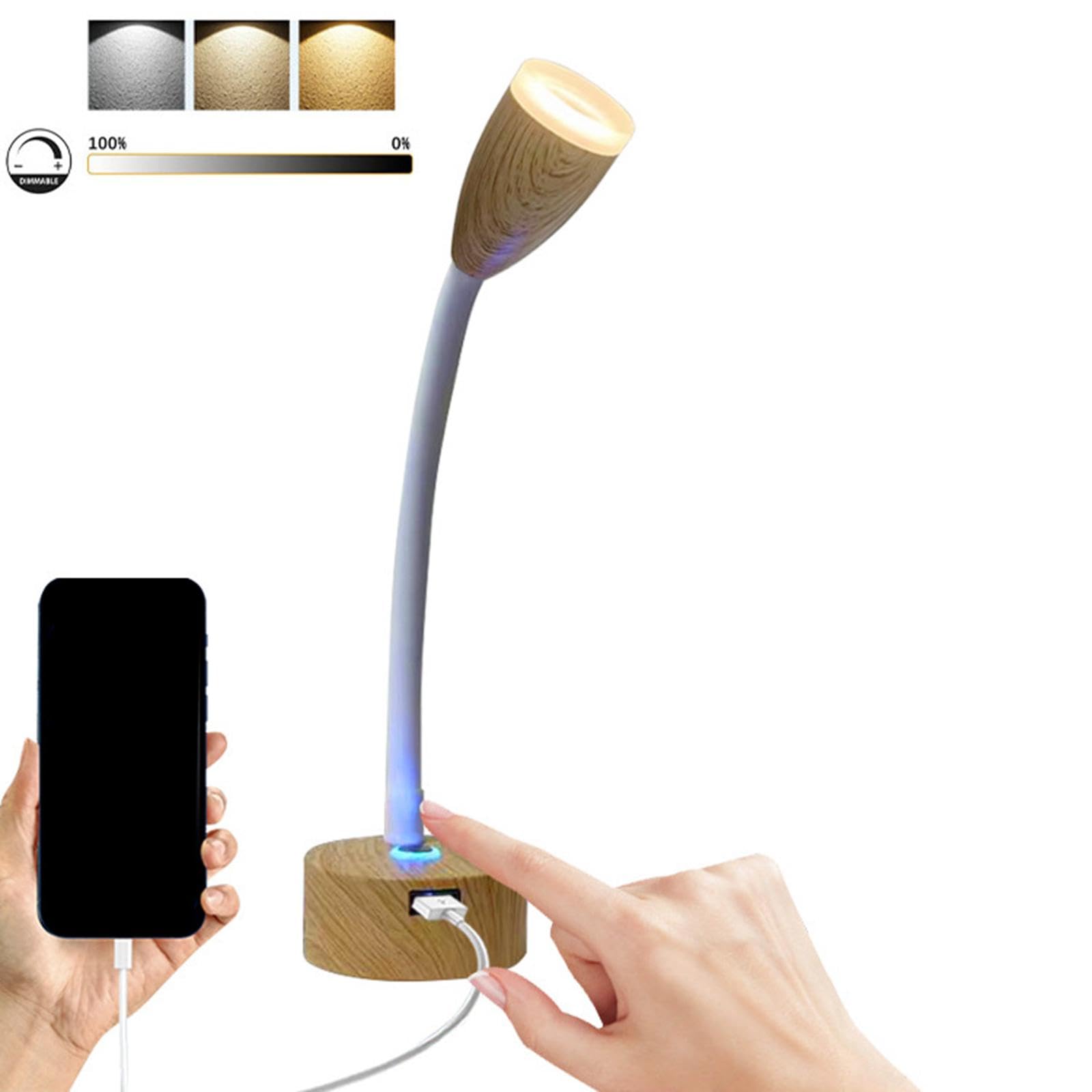 Lámpara de Lectura LED RV Minimalista con Regulación Táctil Flexible y Memoria Luminosa Estructura de Aluminio Elegante Adecuada para Áreas, Blanco