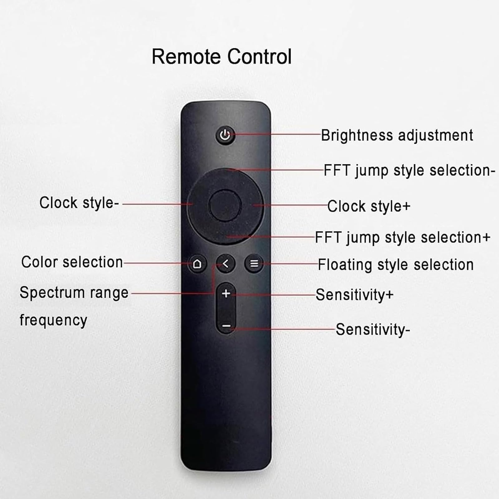 Analizator widma audio, wyświetlacz RGB poziomu dźwięku z 36 efektami, 16 kolorami i 5 trybami zegara, wejście audio 3,5 mm, sterowanie głosowe + sterowanie liniowe, do samochodu i studia