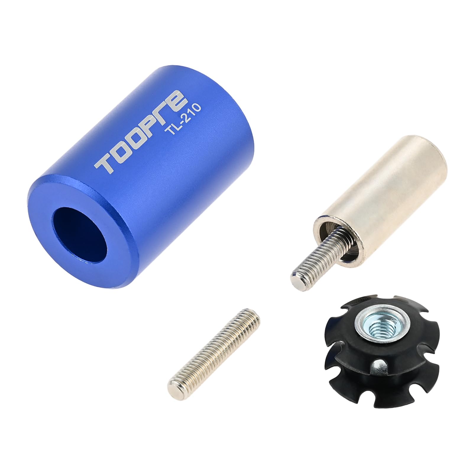 MUXSAM4PCS Bicycle Fork Star Nut Set,Bike Headset Star Nut,Bike Fork Installer for Mountain Road Hybrid-Blue