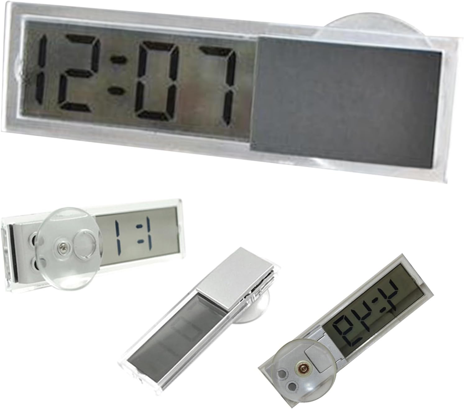 Car Clock and Temperature, Car Dashboard Digital Clock | Digital Clock Dashboard Car Clock with Suction Cup | Electronic Vehicle Clear LCD Temperature Display Digital Clock for Home and Desktop