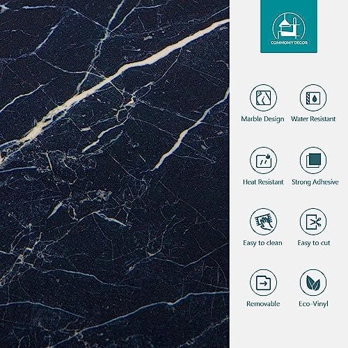 Image of Arkit Floor Tiles - 3D Vinyl Self-Adhesive PVC Waterproof Wall and Floor Tile Stickers for Kitchen and Bathroom - Wall Decor Wallpaper (Blue, 8)