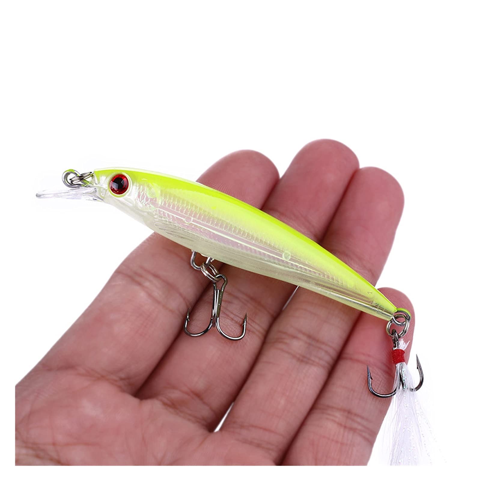Señuelos de Pesca Señuelos de pesca conjuntos de pesca de pesca de pesca de carpa traje de abordaje artificial cebo duro con gancho de plumas Minnow Fish Lure Kit 10pcs Cebos Artificiales