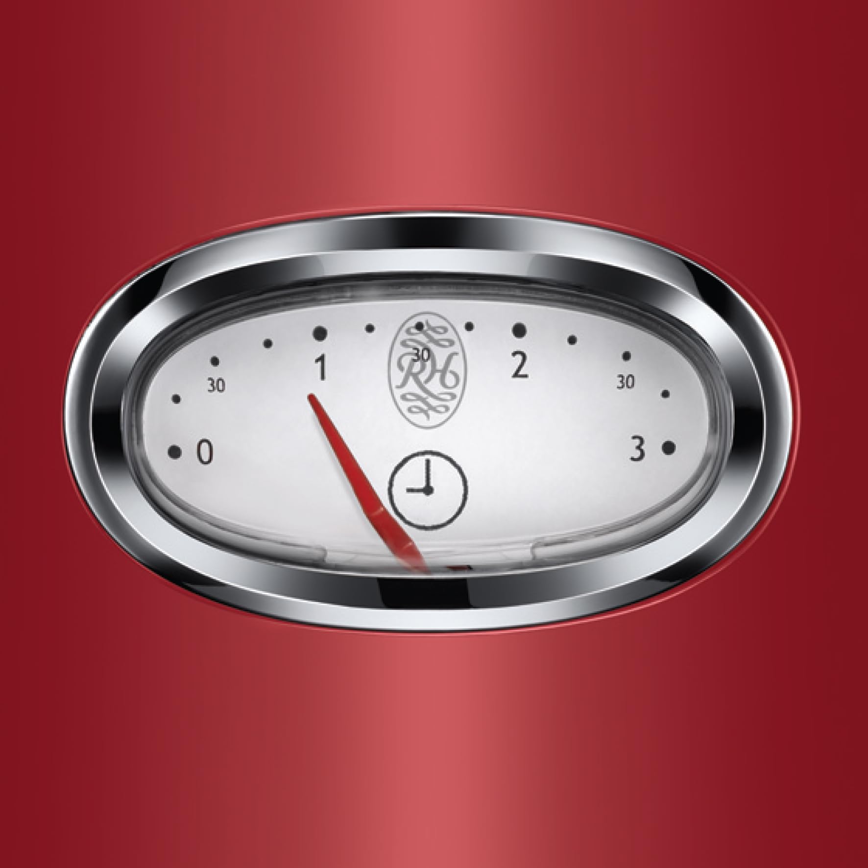 Russell Hobbs Grille Pain (Design Vintage Premium) Retro rouge (2 Tranches, 6 niveaux de brunnissage rapide, Fonction annulation, décongélation et réchauffage Viennoiserie, 1300W) Toaster 21680-56