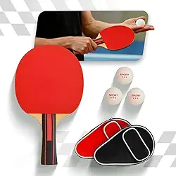 Raquete De Ping Pong Profissional Tênis De Mesa Com Raqueteira e 3 Bolinhas Kit Completo Premium