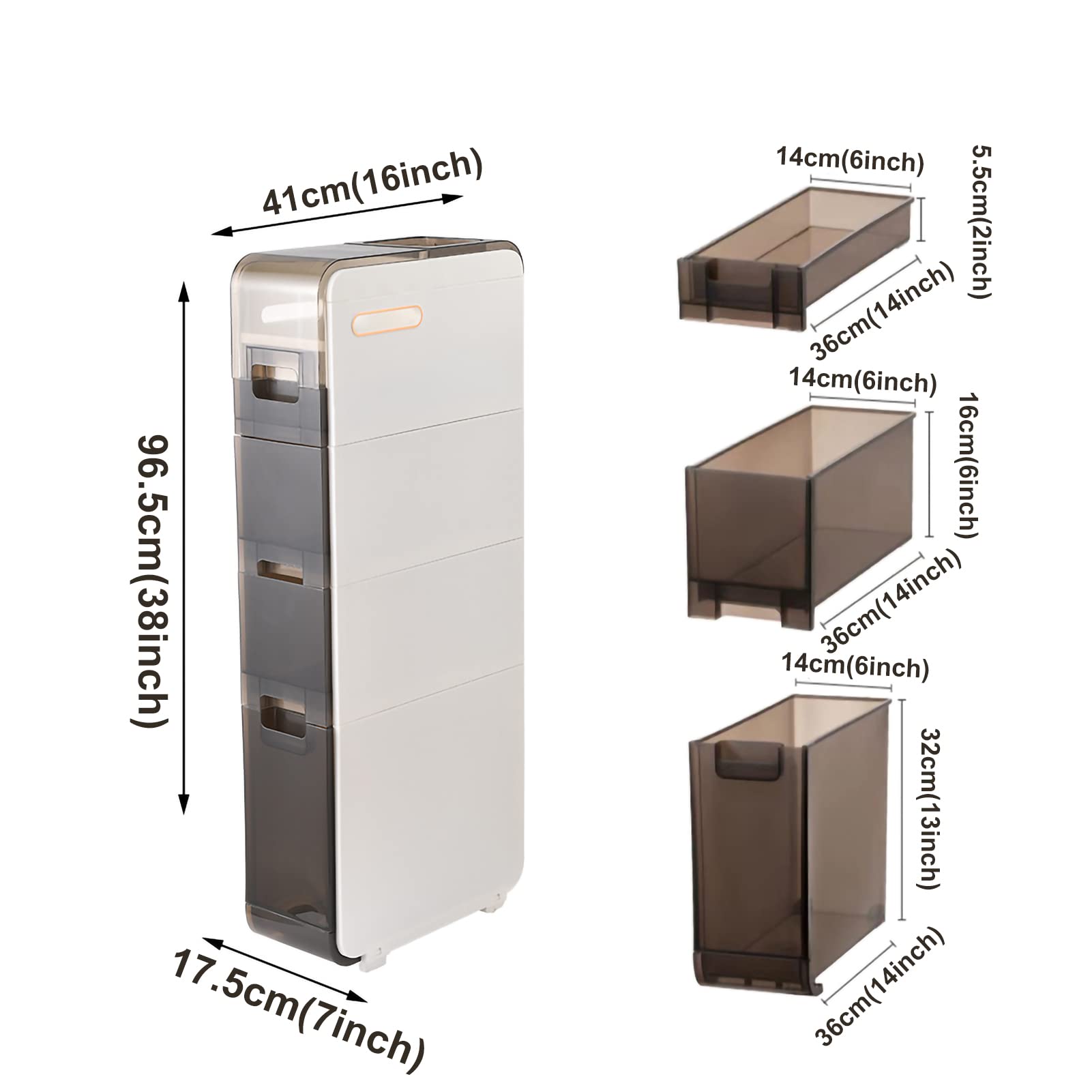 Torre Sto Der a 4 livelli Slim ckable, Bagno stretto nizer con C Ders & Ruote, Armadio Sto carta igienica ad alta capacità, Carrello Sto pavimento per bagno