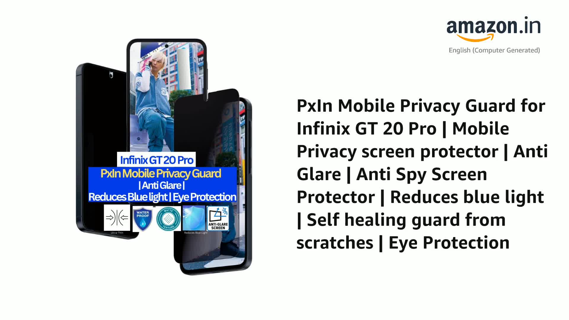 PxIn Mobile Privacy Guard for Infinix GT 20 Pro | Mobile Privacy