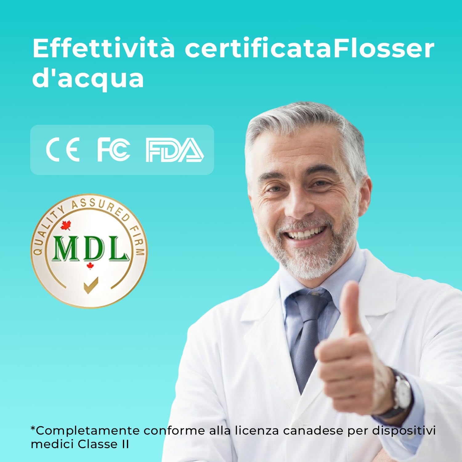 Bezvoi Idropulsore Dentale Senza Fili, Irrigatore Orale Ricaricabile IPX7, 5 Livelli di Pressione, Serbatoio 300 ml, 6 Ugelli, Pulizia Bucale per Uso Domestico e Viaggi, Bianco