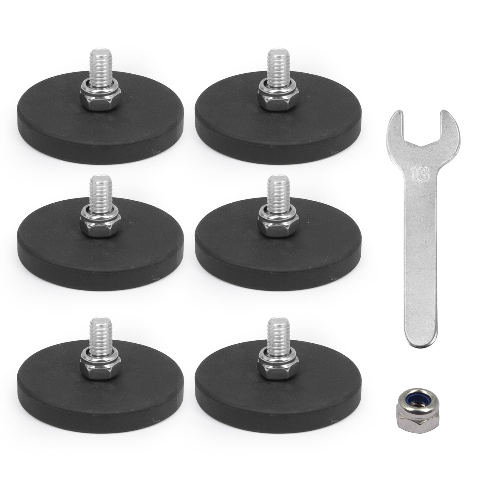 Rubber Coated Magnets, Heavy Duty Waterproof Magnetic Mount for Lights, Tools, Signs, Cameras, Garage, Workshop and Outdoor Use,12Pack — Amazon image 9