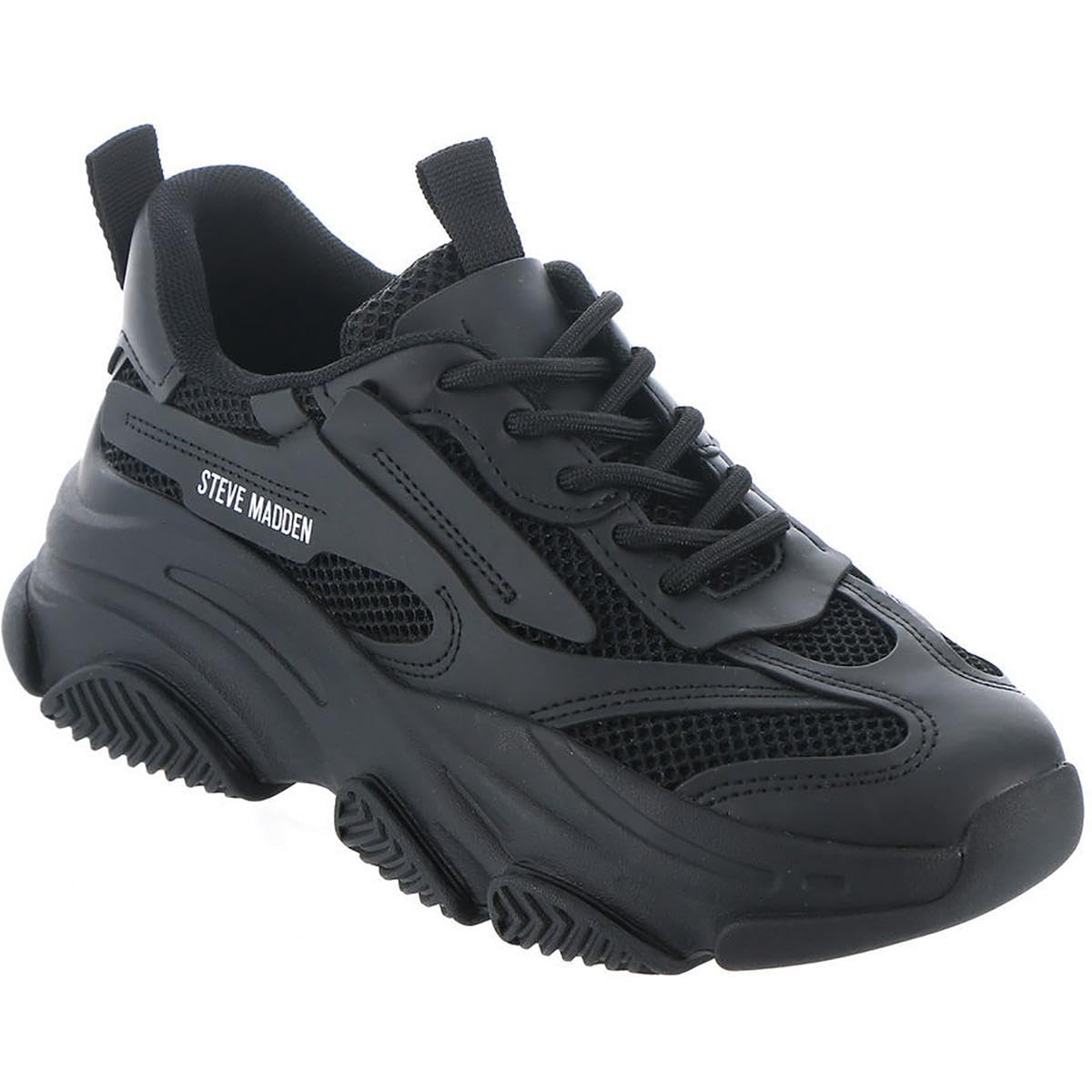 Steve Madden Women's Possession Sneaker, Black, 6 UK