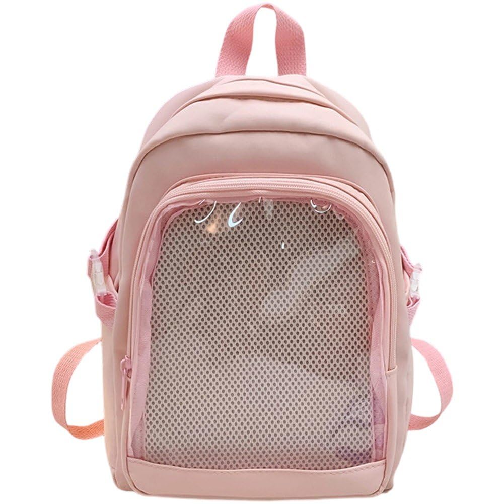 Ita Bag with Clear Windows, Cute School Bag Rucksack Casual Daypack Backpack Fashion Bookbag Itabag for Women