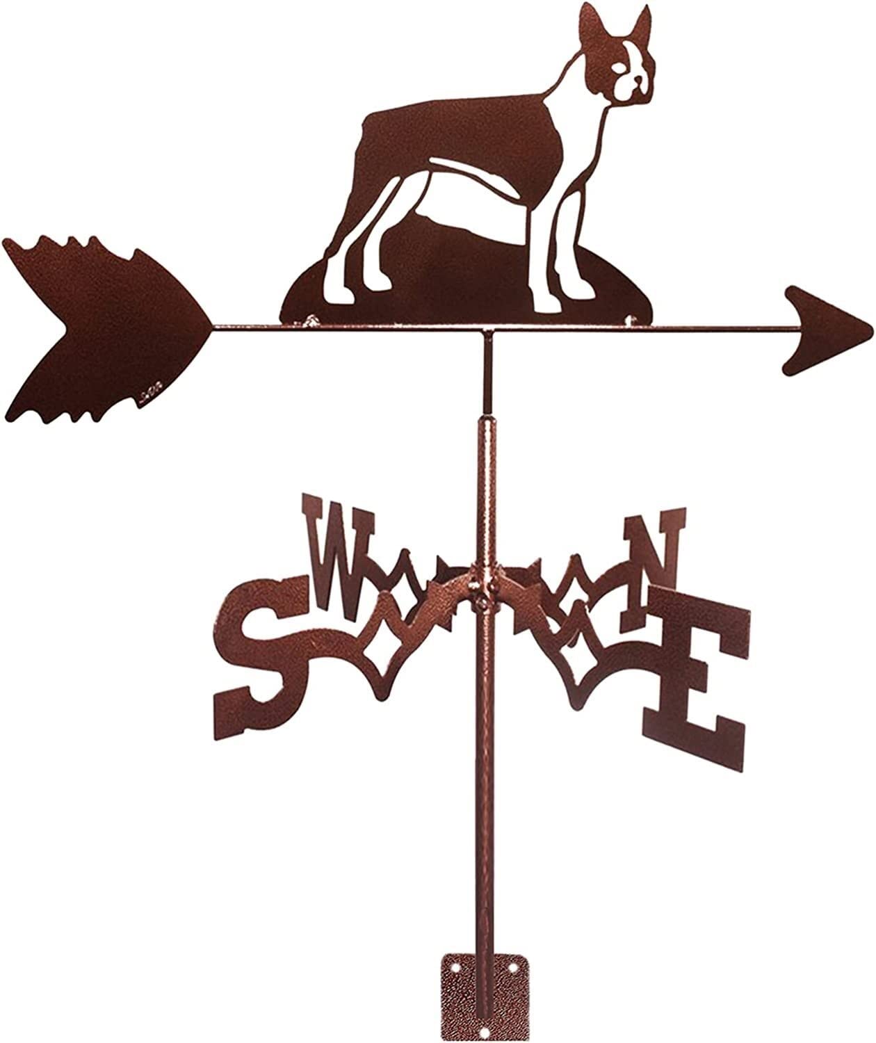 TAXXII Weather Vane Animal, Decoion Weathervane, Wind Direction Indicators Kit Outdoor Garden Lawn Metal Bracket Vane-Shark