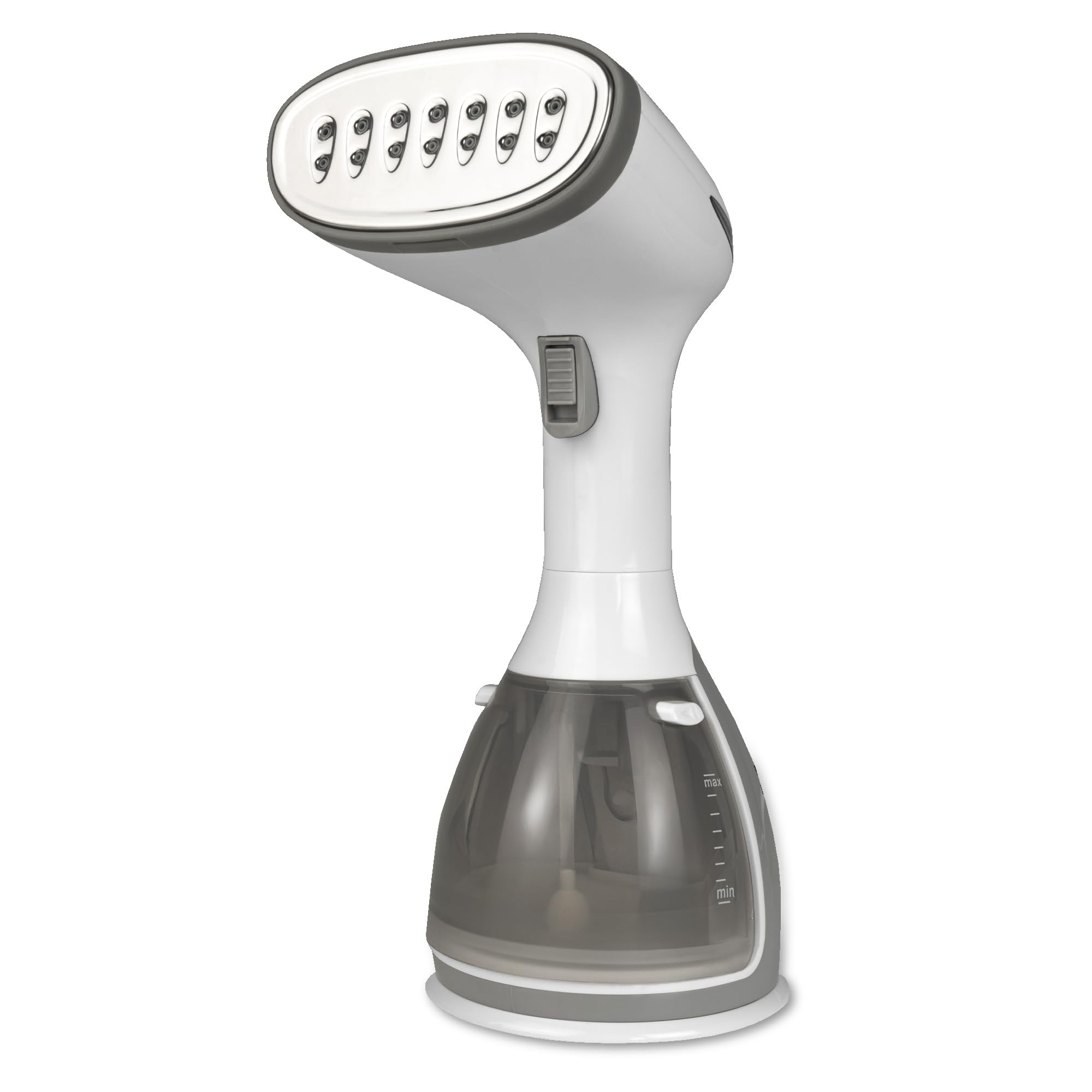 Jocca - Plancha de Vapor Vertical 1500W con Deposito 280ml, Sistema Antigoteo, Plancha de Viaje Compacta, Desinfeccion y Desodorizacion, Gris