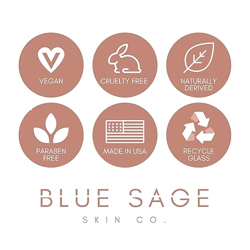 Miniatura 5 de Blue Sage Suero facial diario con vitamina C  rosa mosqueta Glow up  Suero facial natural antienvejecimiento para el cuidado de la piel ácido