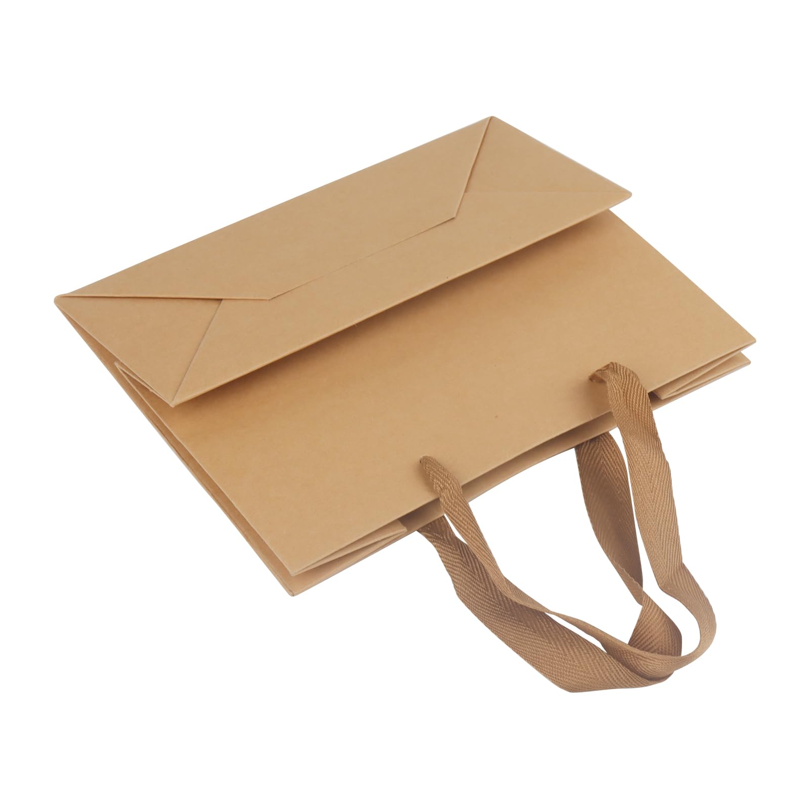 Thepaperbagstore 10 Bruin Kleine Papieren Feesttassen met Handvatten – 18x22x8cm – Kleurrijke Papieren Cadeautassen voor Kinderen, Feesten, Verjaardagen, Bruiloften, Babyshowers, Vrijgezellenfeesten