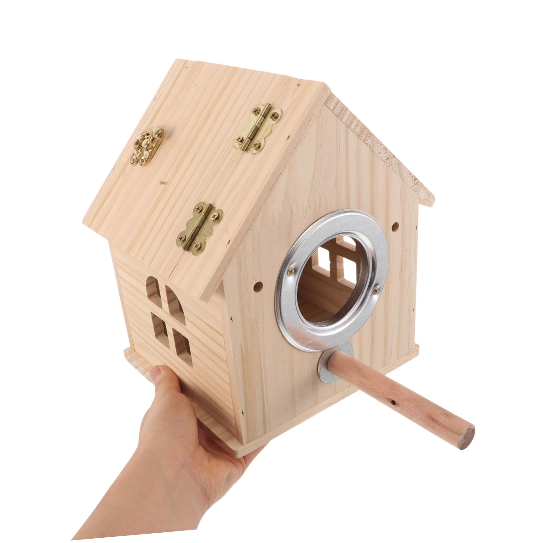 ibasenice Budgies Nest Box in con Ventilazione e Chiusura Casa Nido per Pappagallini Cocorite e Agapornis Dimensioni Compatte per Allevamento e Riproduzione Uccelli Design Naturale ed