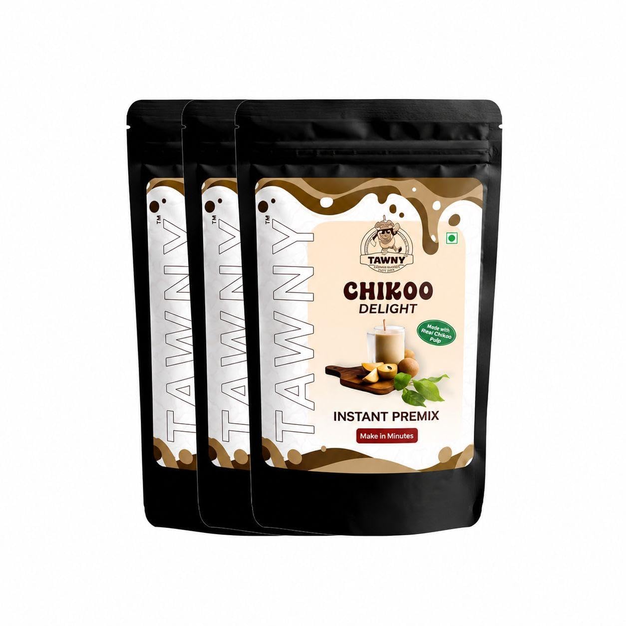 Tawny Chikoo Delight Instant Premix | Natural Chikoo Flavor Beverage Mix | Creamy Sapota Drink | Quick & Easy to Prepare Instant Milkshake Premix Pack of 2-image-17