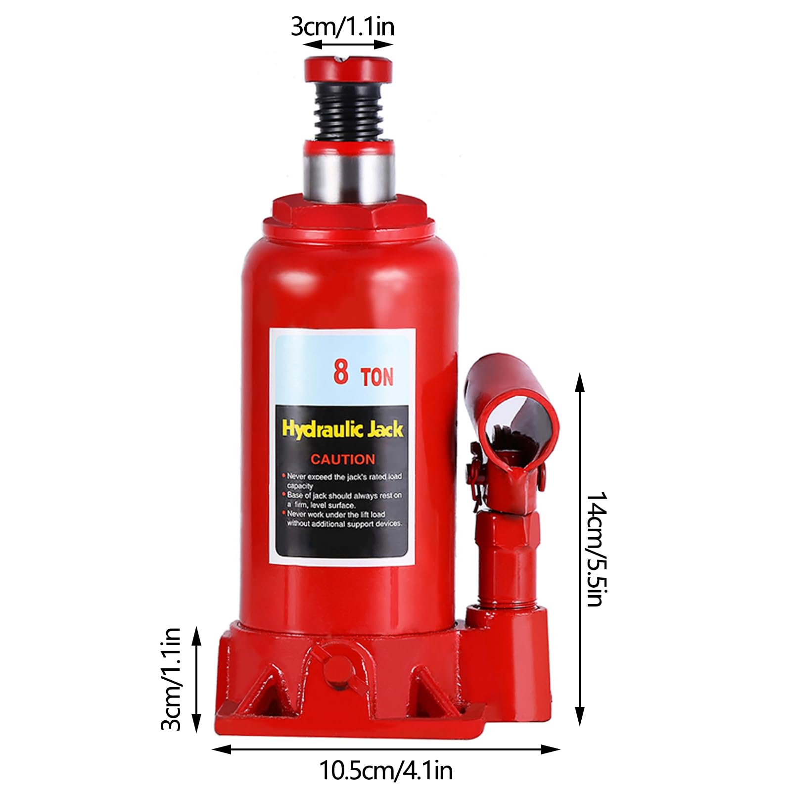 gototop 8T hidráulico, portátil VecoTool – Botella Paleta, VecoTool – jack para Auto de camiones de caravanas de tractores