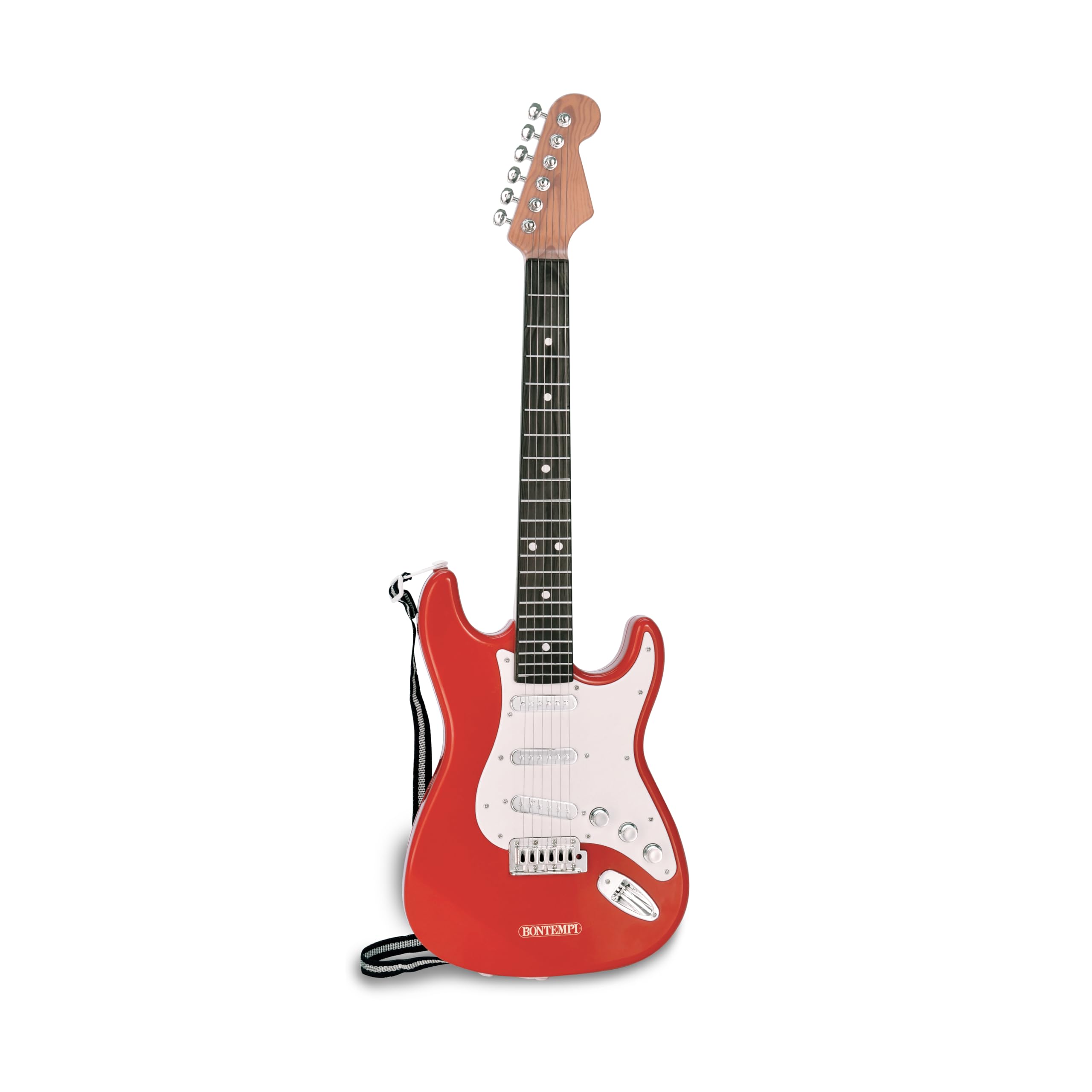 Bontempi | ElectroGroove - Elektroniczna gitara basowa Rock do potężnych wibracji i innowacyjnych rytmów, czerwono-biała