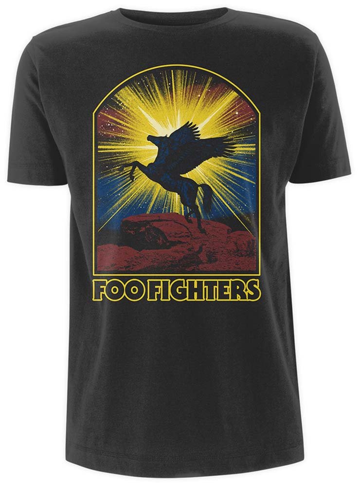 Rock Off PHM Foo Fighters – Winged Horse (T-Shirt Unisex TG. L) Merchandising Ufficiale - Les Beatles, Paul McCartney, John Lennon, RIngo Starr, George Harrison Rock Off PHM Foo Fighters - Winged Horse (T-Shirt Unisex TG. L) Merchandising Ufficiale