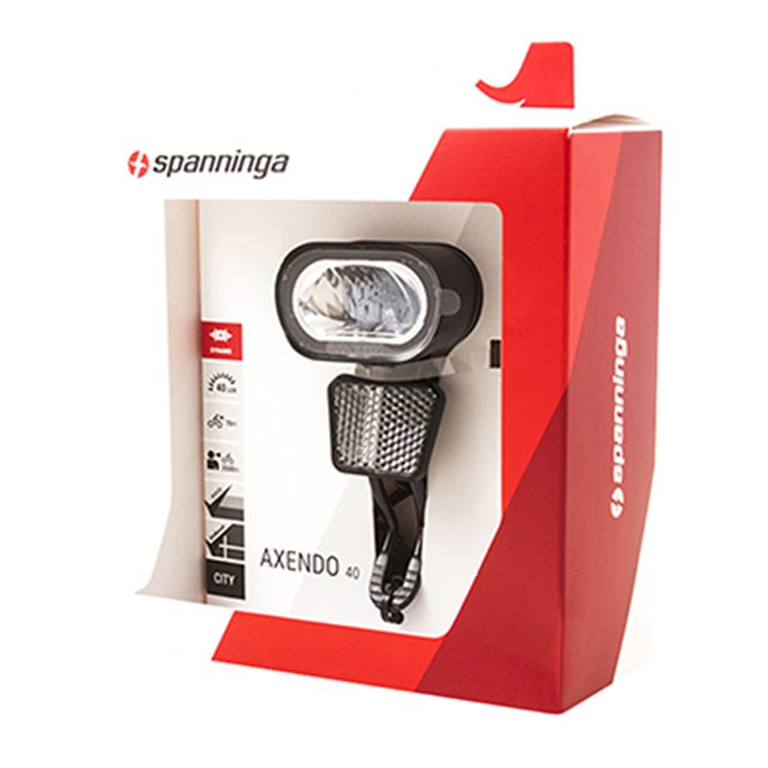 Faro Bici LED Fischer 25 Lux Dynamo - Nero, Omologato StVZO, Con Riflettore E Protezione Sovratensioni