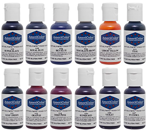 Americolor AM SKIT #1 Food Coloring Americolor Student - Kit 12 .75 Ounce Bottles Soft Gel Paste Colors thumb #1