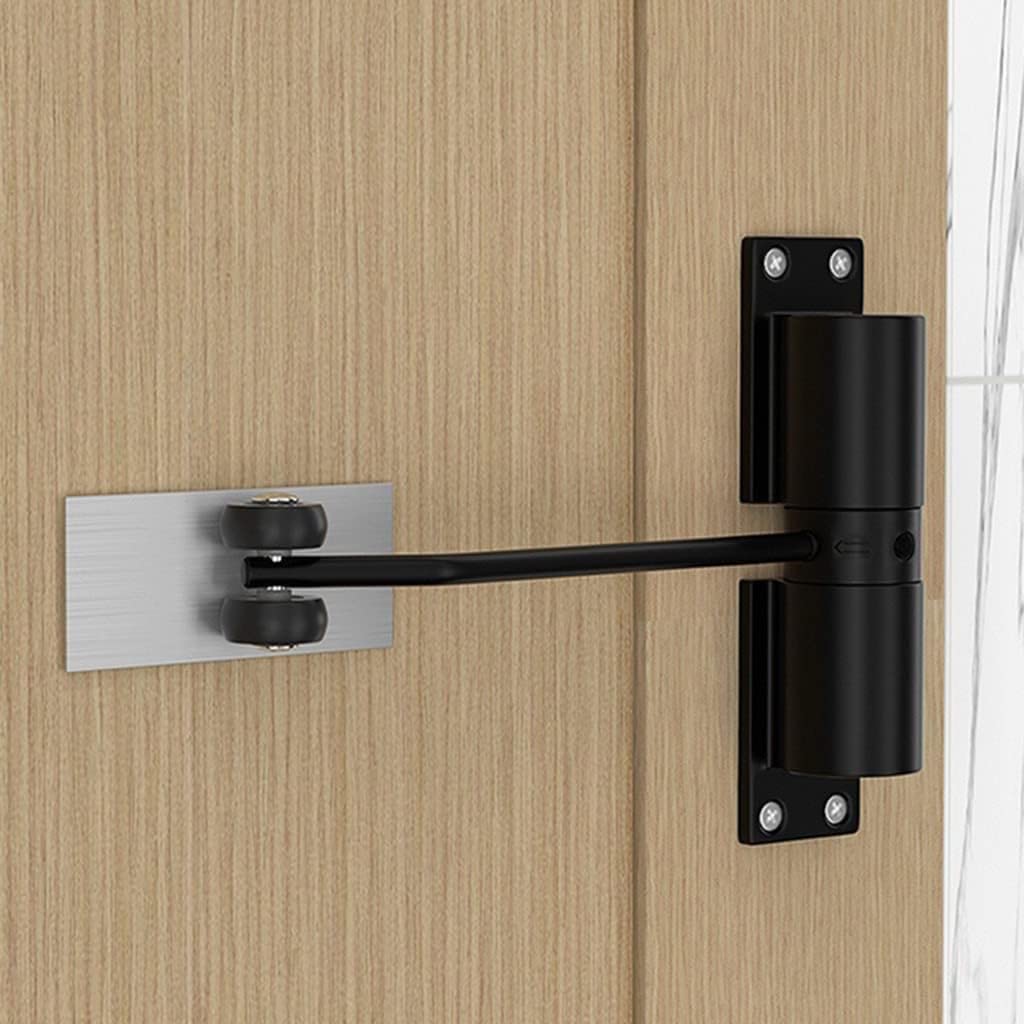 NHSK Enterprise New Door Closer Zinc Alloy Automatic Safety Spring Adjustable Closing Door Quiet Door Closer for Wooden Door Metal Door Security Door Weight Up to 30 Kgs (1 pcs)