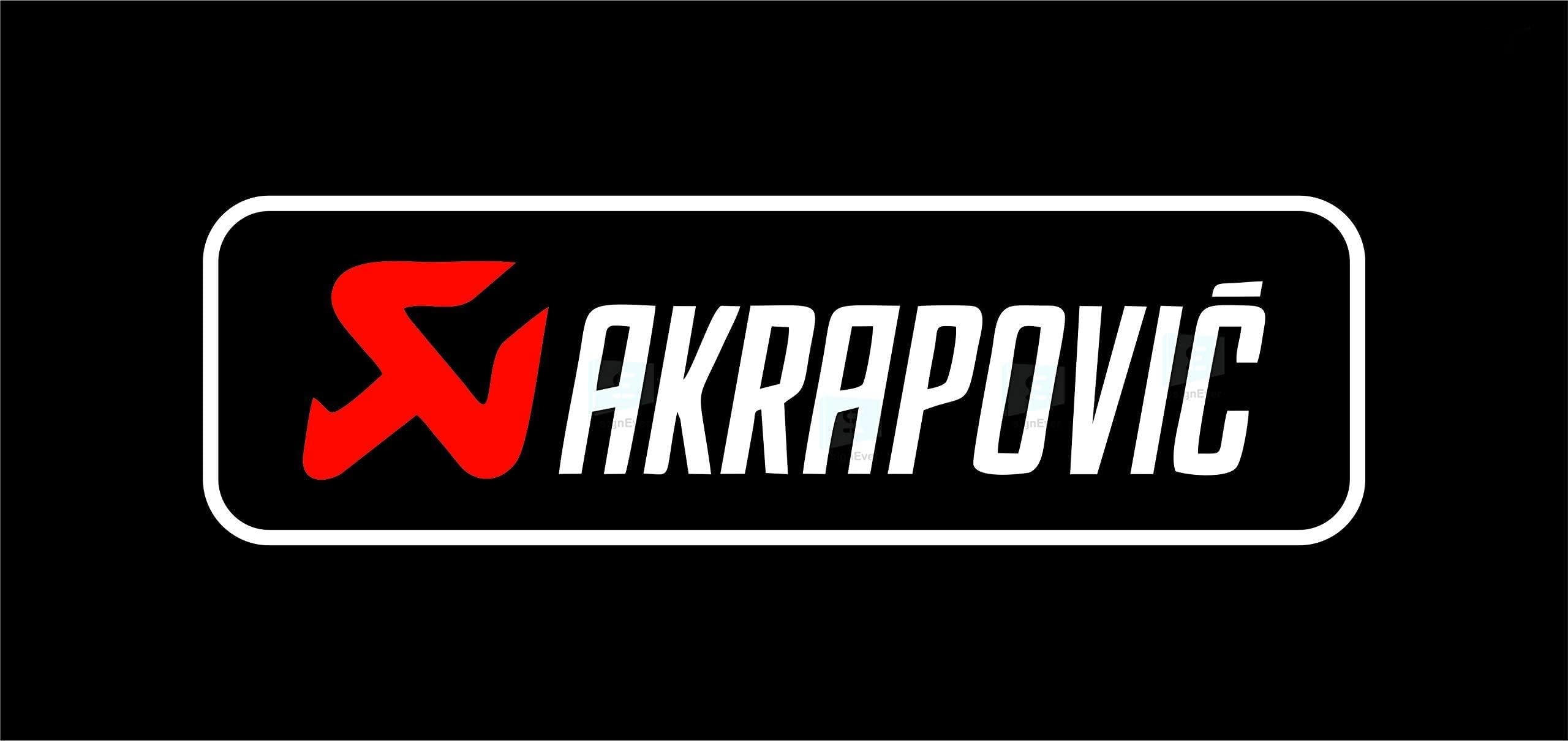 Akrapovic Stickers for Sides Auto Hood Bumper Decals Vinyl Pack of 2