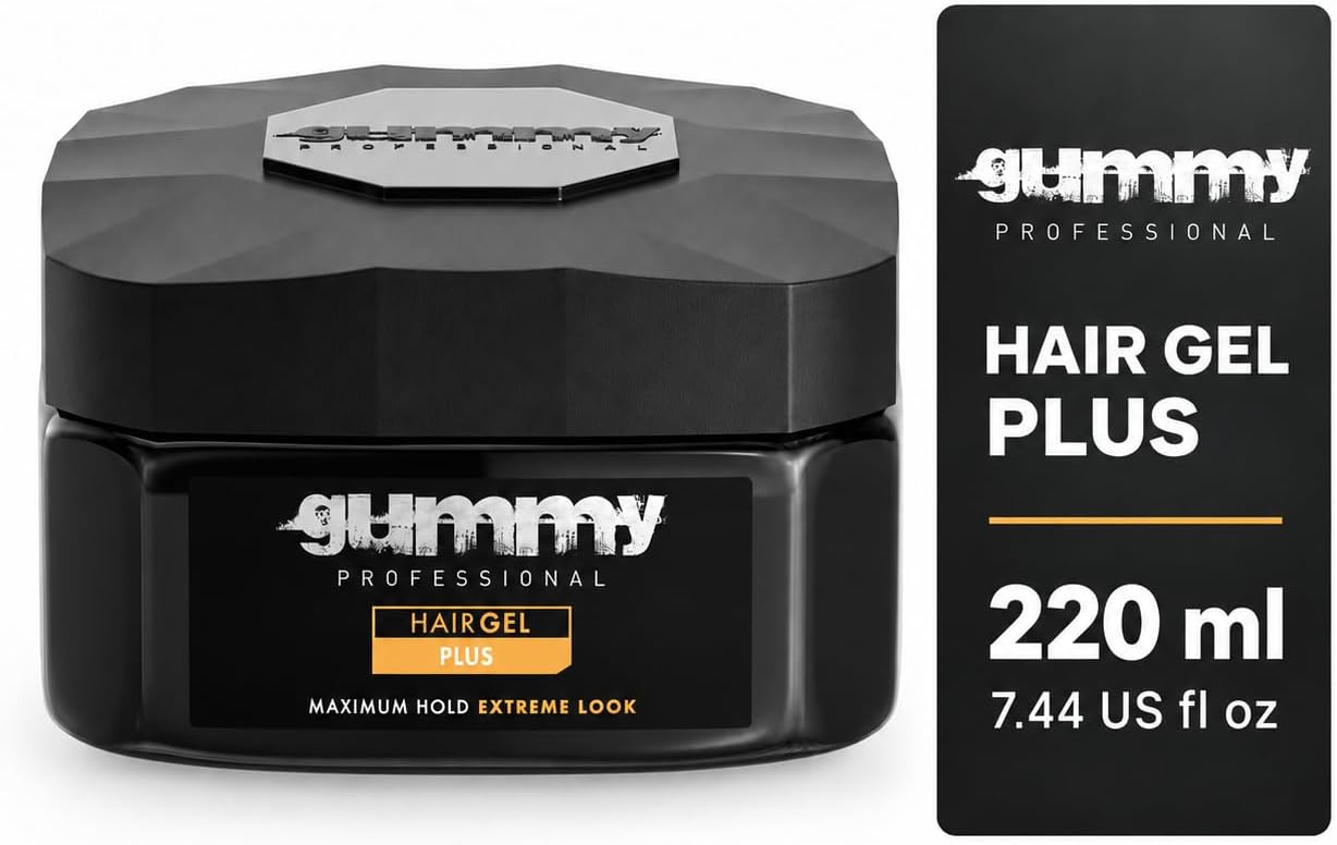 Plus Hair Gel – Strong Hold, Clear Natural Shine - 220 ml (7.44 Fl Oz)
