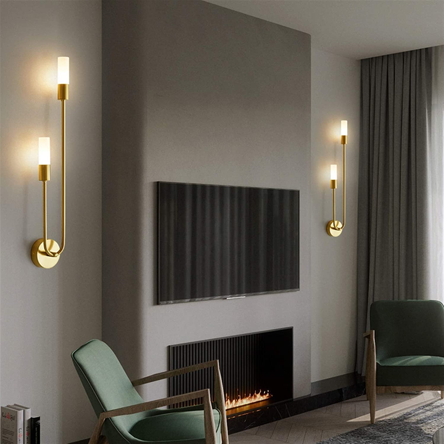 Wandleuchten Nordic Messing Wandleuchte Schlafzimmer Nacht Leselampen Korridor Treppen Gang Halterung Wandleuchten Home Leuchte Wandleuchten Flur