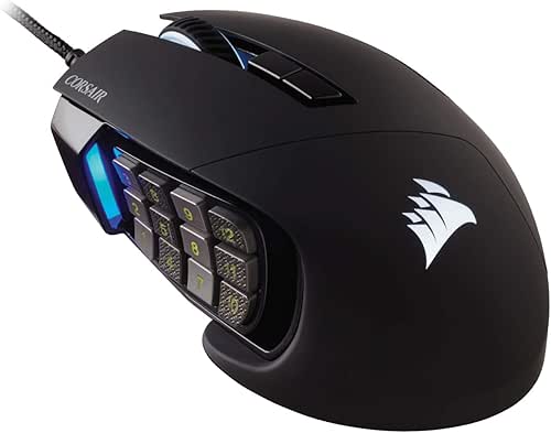 Corsair Scimitar RGB Elite Wired MOBA/MMO Gaming Mouse – 18,000