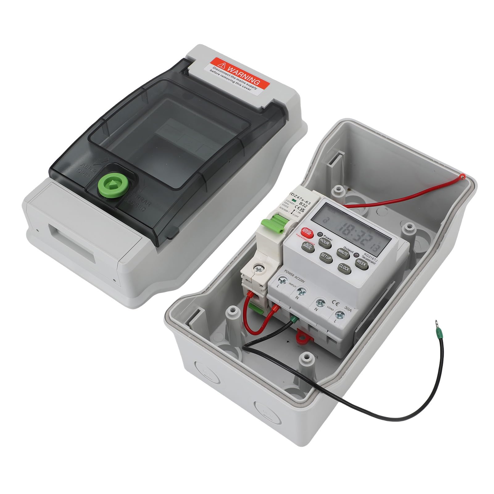 Interrupteur de minuterie numérique 32A commande de temps étanche poulailler 400V