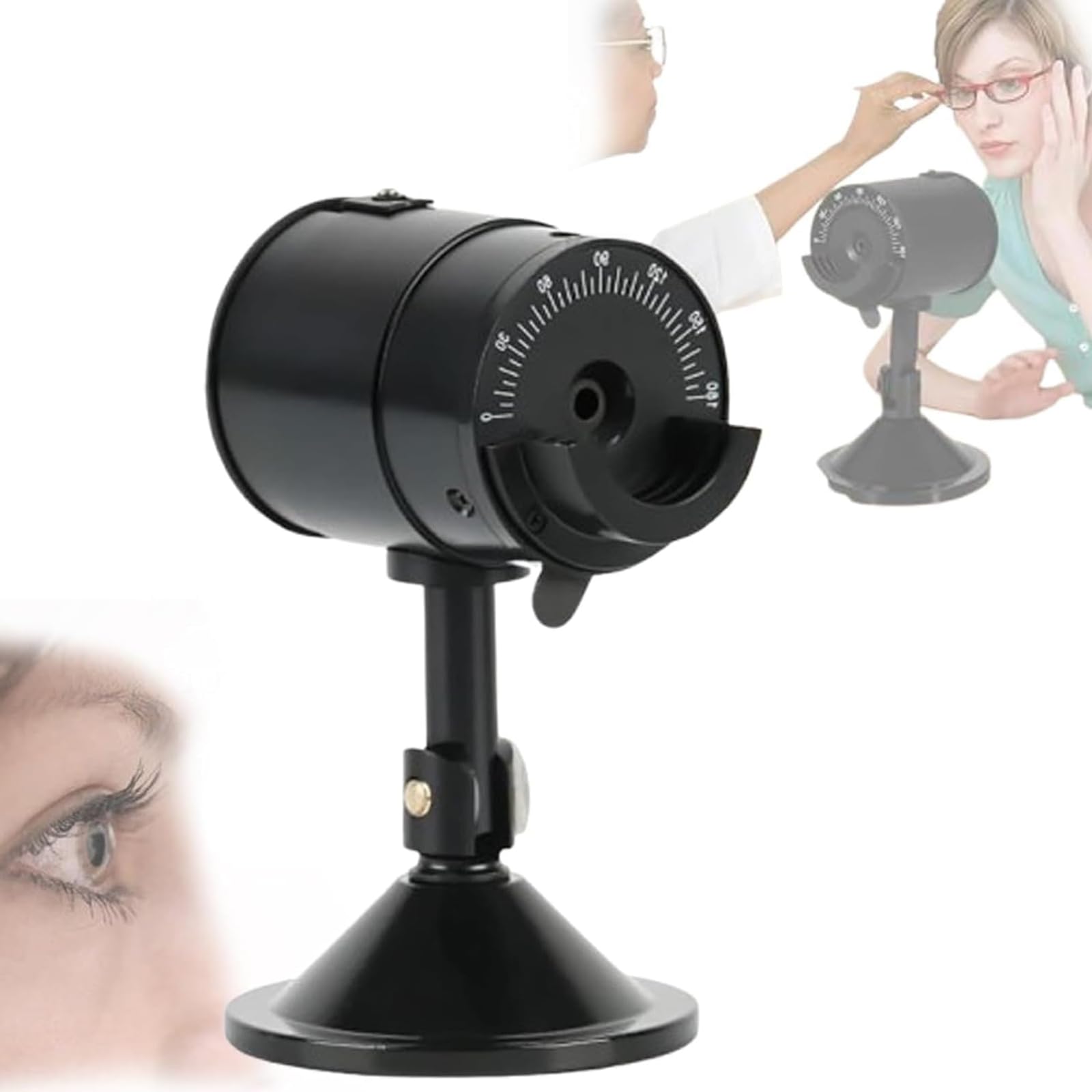LHQYA Optical Retinoscope Eye Model, Optical Retinoscopy Optometry Teaching Tool, Axis Angle Disk Degree: 0~180°/Diopter is +4.00D to -5.00D, for Students