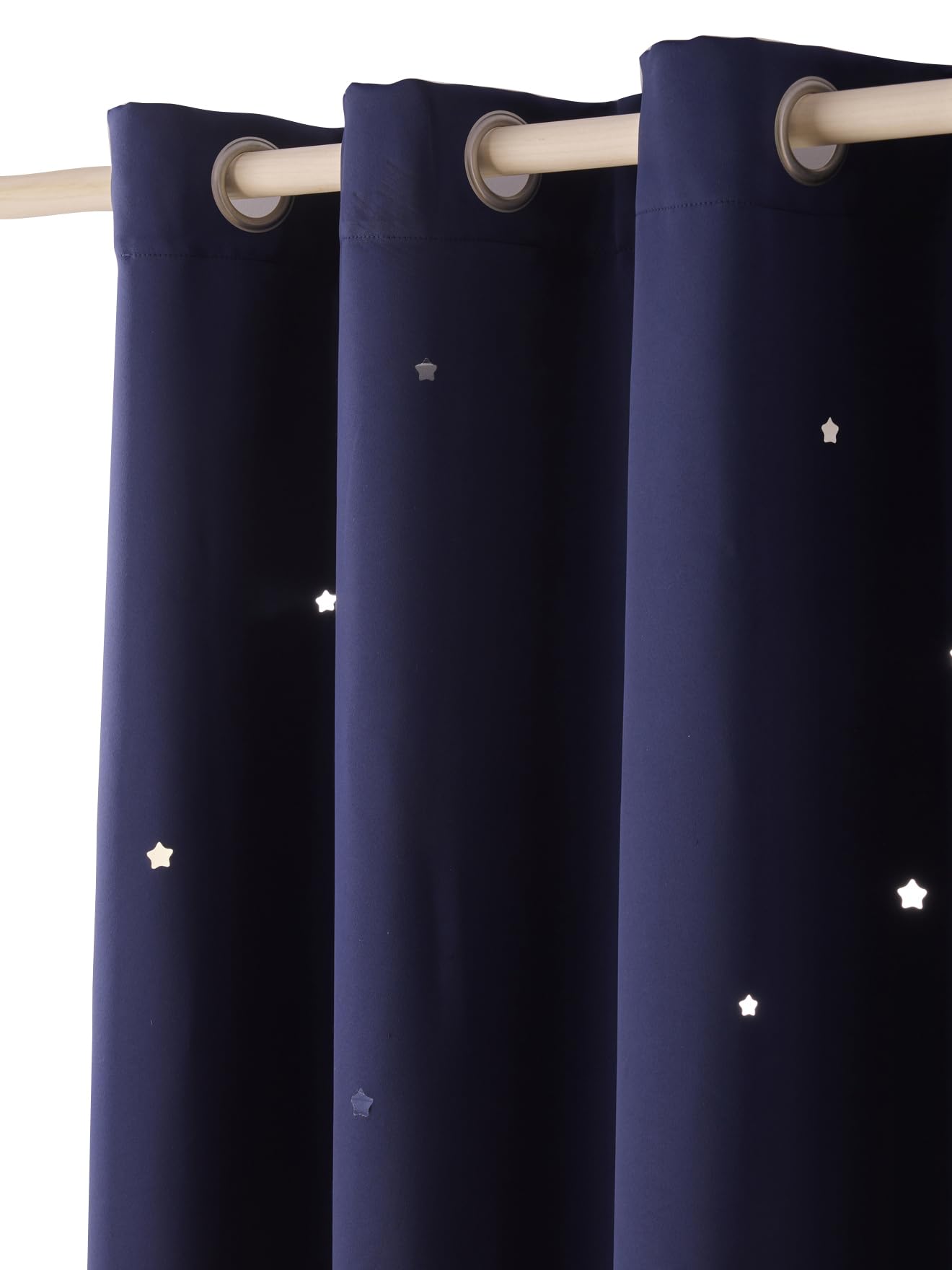 Vertbaudet Verdunkelungsvorhang, Sterne, 135 x 240 cm, Marineblau