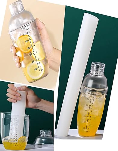 Miniatura 2 de Coctelera de hielo, coctelera de plástico, coctelera de café, coctelera casera, coctelera italiana, coctelera Boston, batido de bar (700 CC)