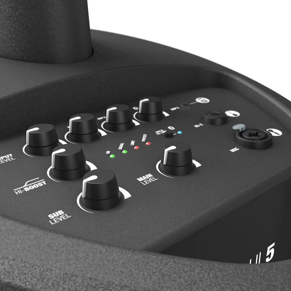 LD Systems LDMAUI5 Ultraportables Säulen PA System mit Mixer schwarz